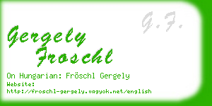 gergely froschl business card